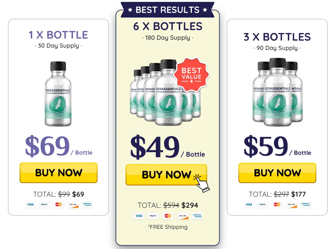 Kerassentials seller-listed package pricing