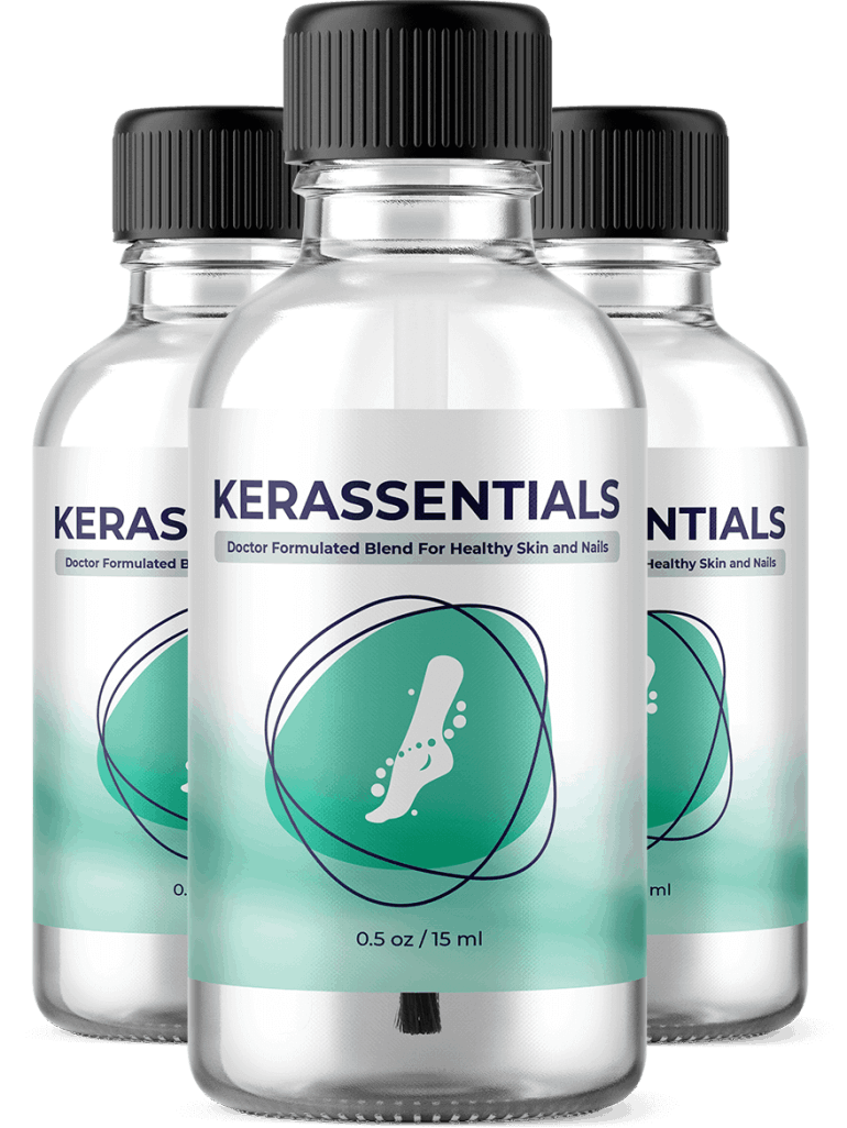 Kerassentials topical nail and skin oil bottle